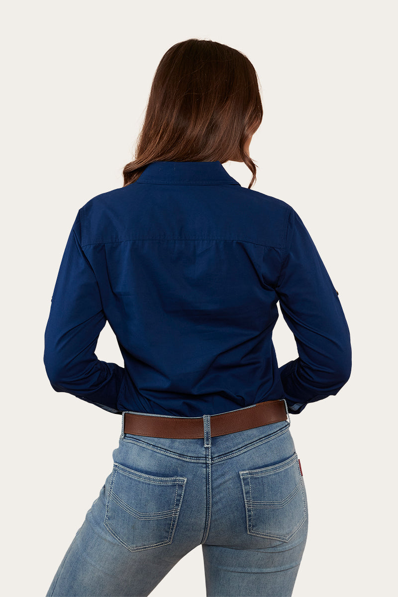 Ringers Western
Pentecost River Womens Full Button Work Shirt - Navy