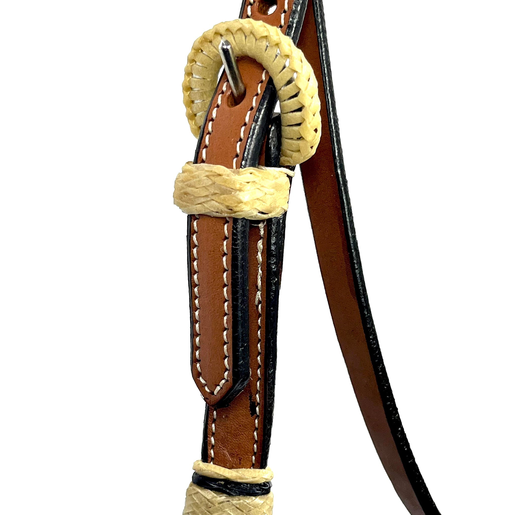 Ezy Ride Bridle Brow with Rawhide Knots and Buckles