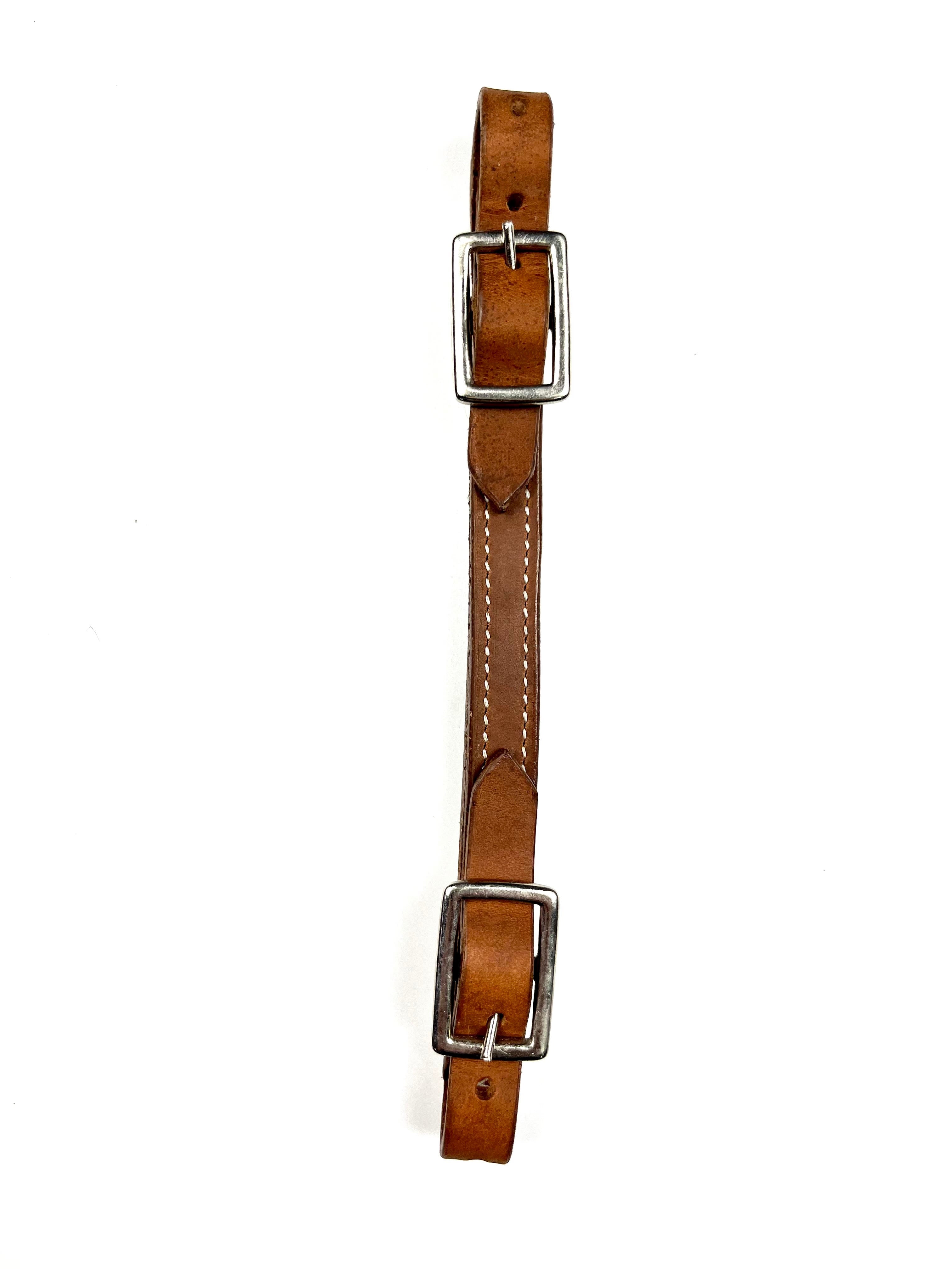 Ezy Ride Curb Strap Stitched 2 Buckle Harness Leather