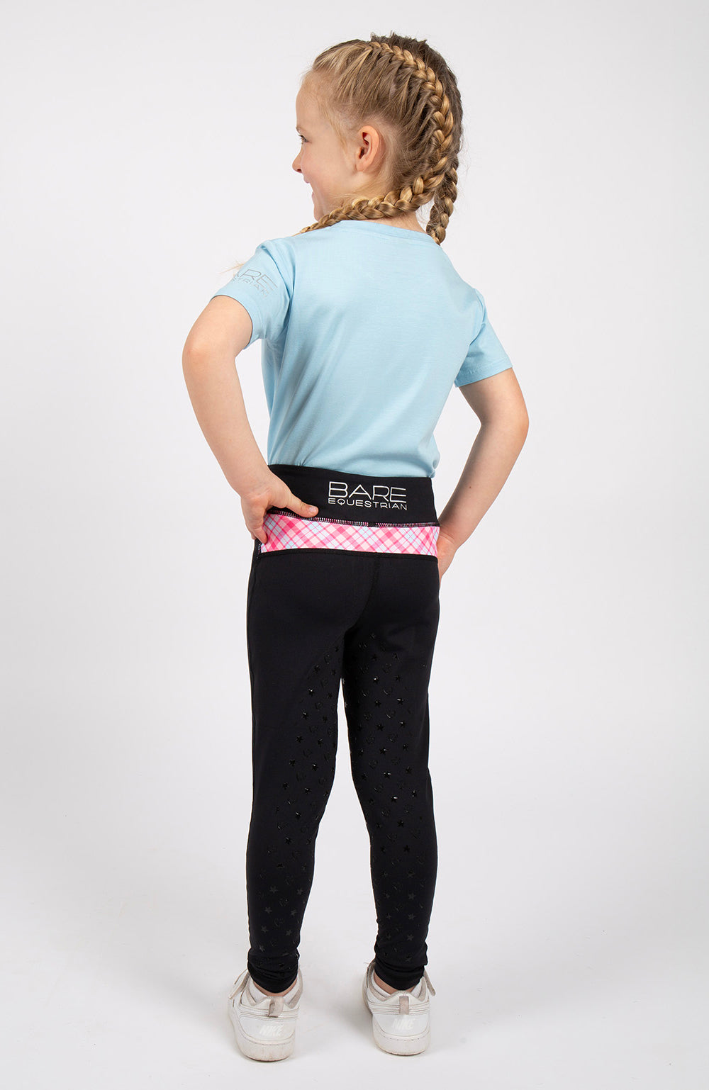 BARE Equestrian Babes Performance Riding Tights - Roseberry