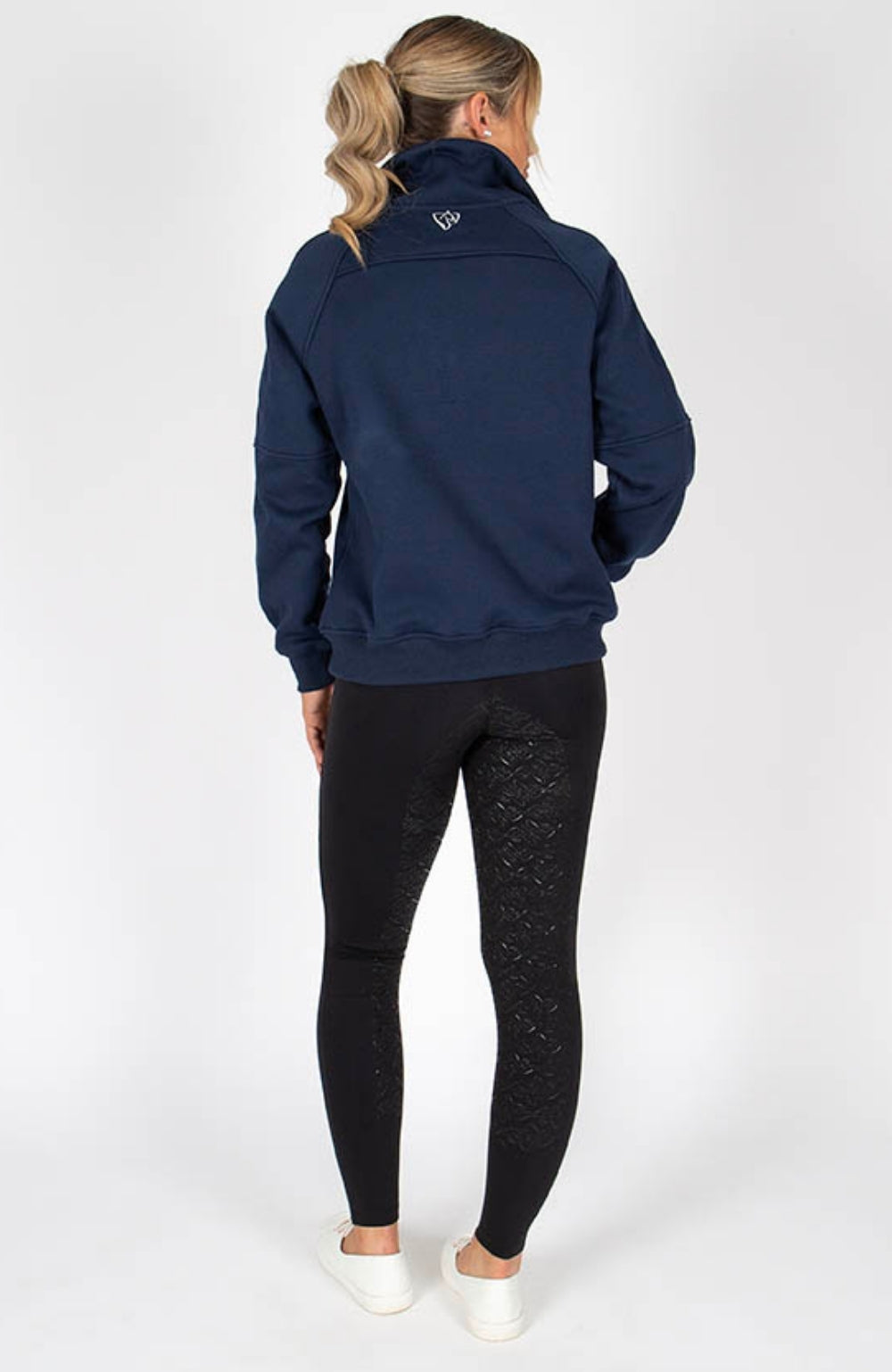BARE Equestrian Quarter Zip Teddy Pullover Sweater - 10