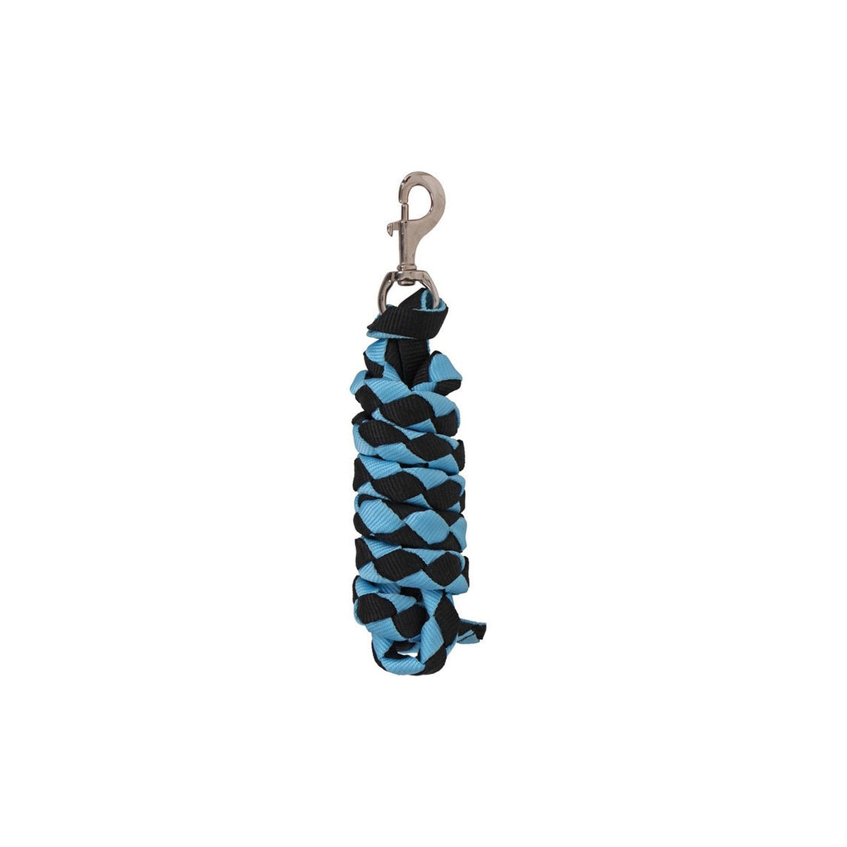 Blue Tag Plaited Two Tone Lead Rope - Black