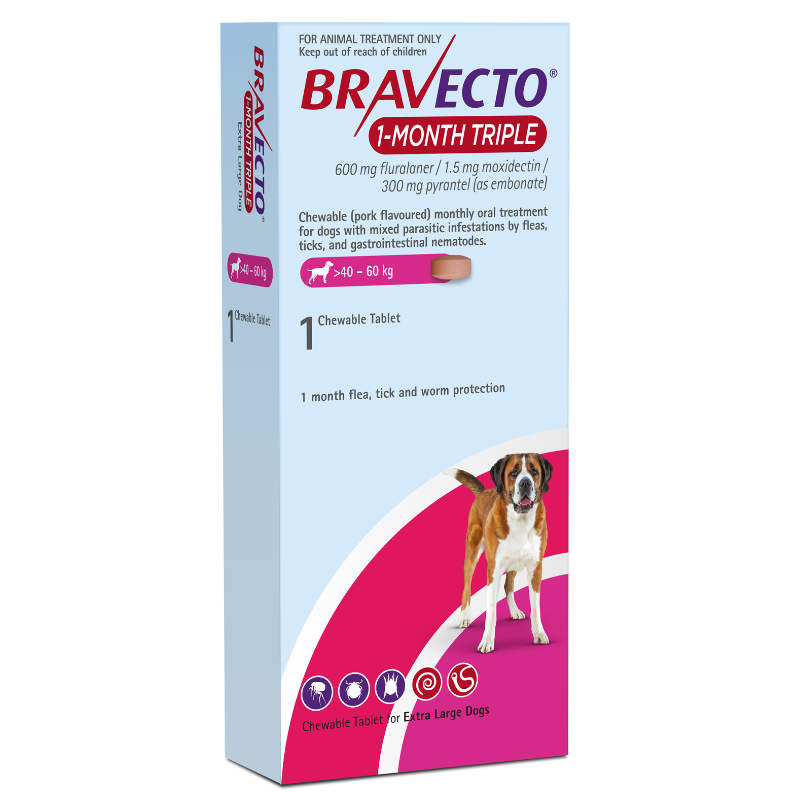 Bravecto 1-Month Triple X-Large dog 40-60kg