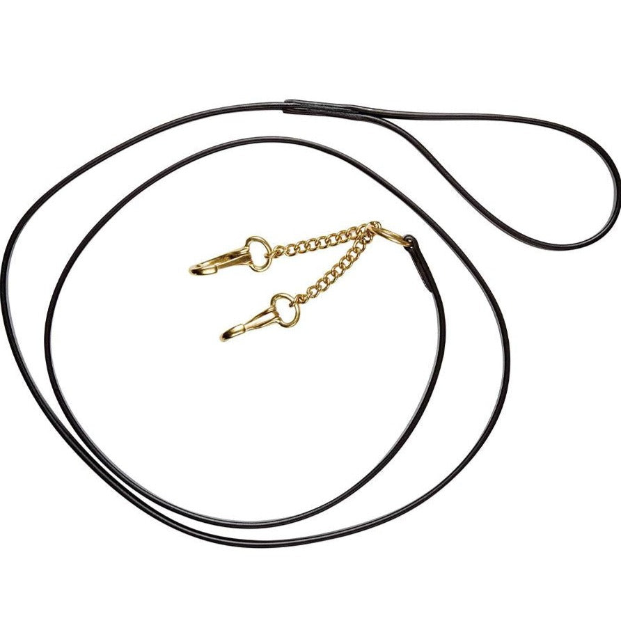 Collegiate Leather Two Chain Lead - Brown Hero