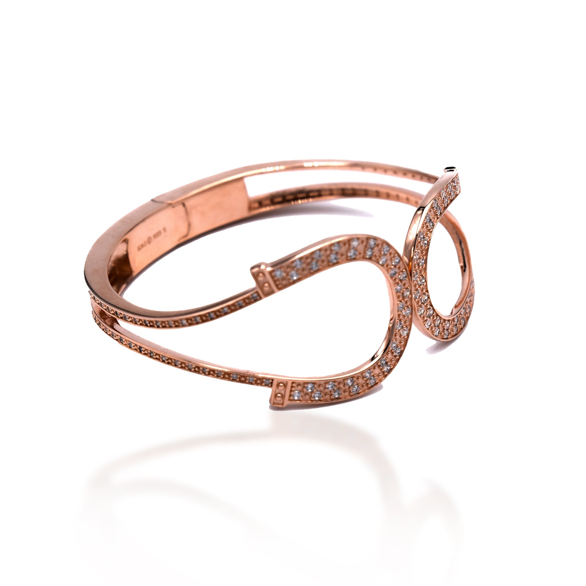 Kelly Herd Bracelet Double Horseshoe Rose Gold