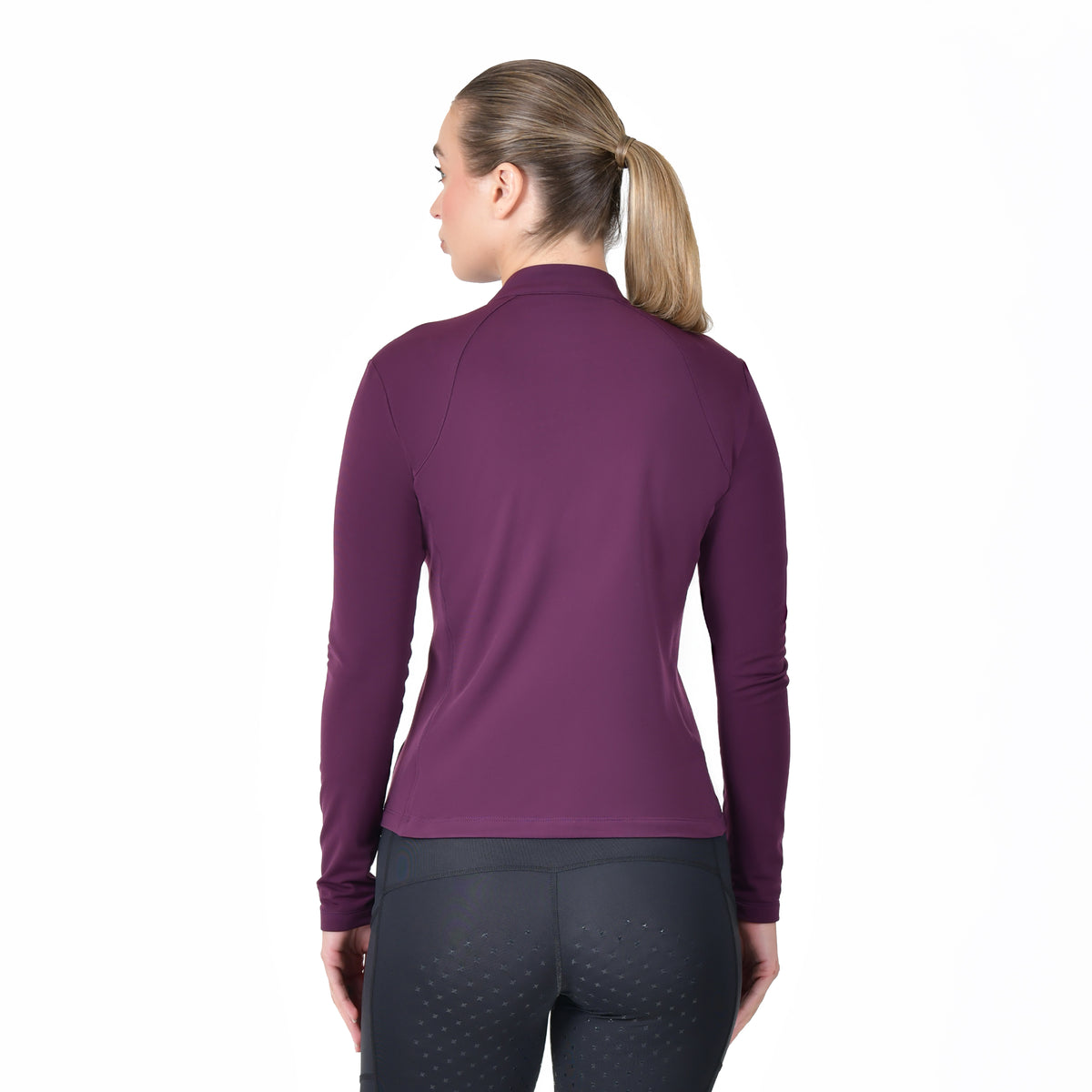 Dublin Breathable Long Sleeve Riding Top - Dark Blue Back