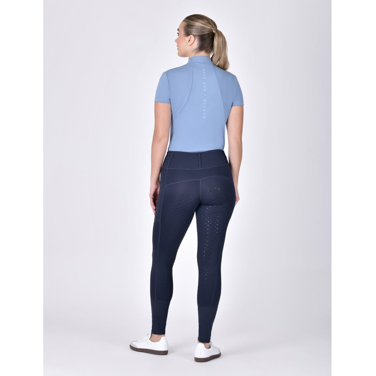Dublin Ladies Form Mesh Riding Tights - Navy Back
