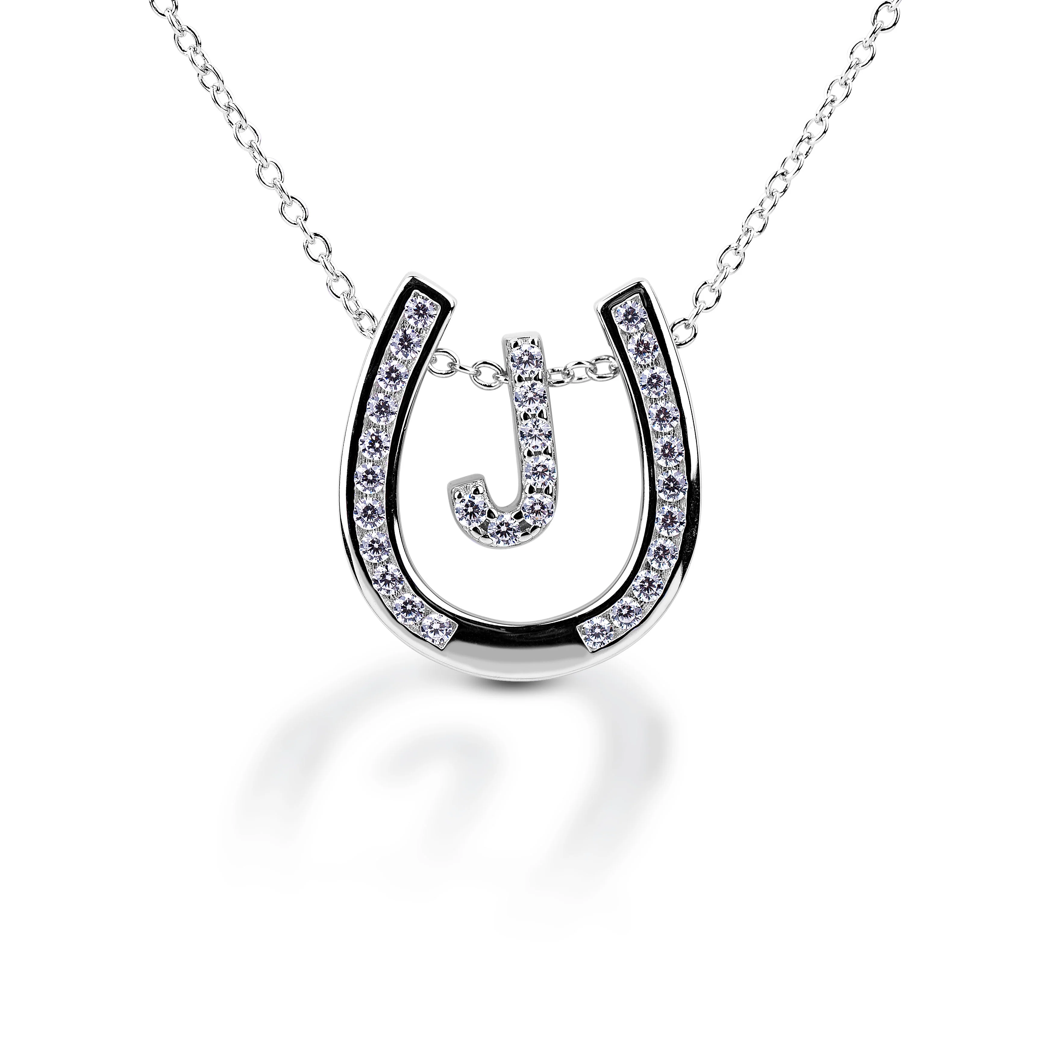Kelly Herd Personalised Initial Horseshoe Necklace