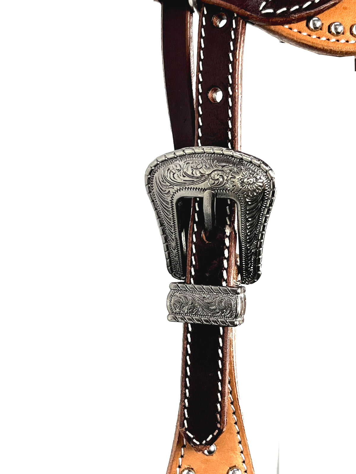Ezy Ride Bridle Brow with Dots and Silver Buckle - 3