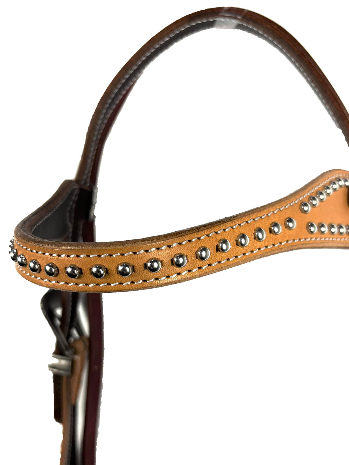 Ezy Ride Bridle Brow with Dots and Silver Buckle - 4