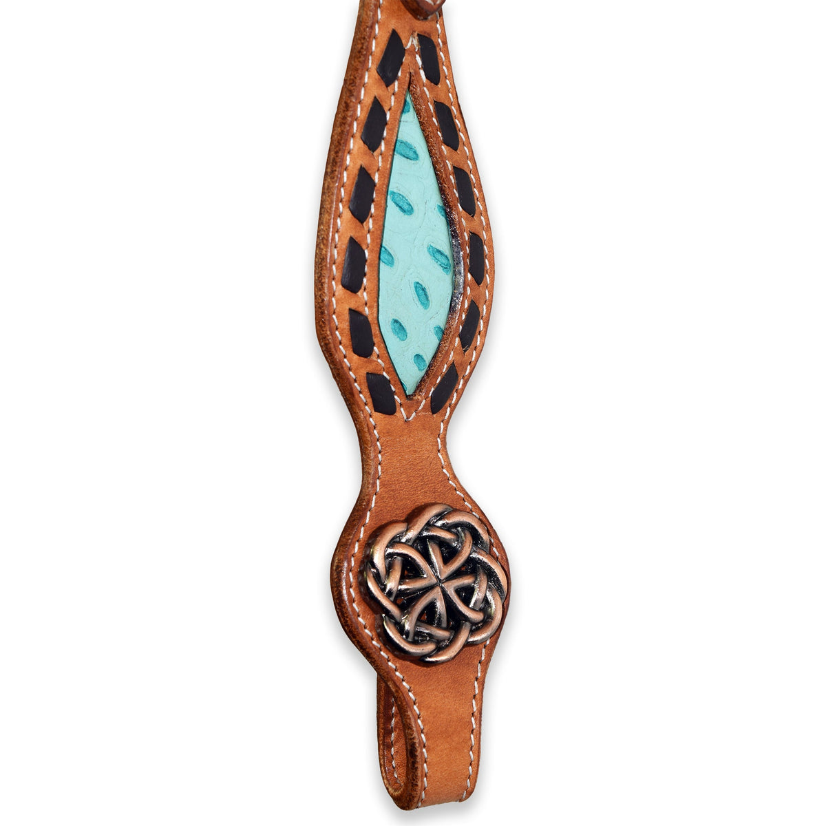 Ezy Ride Bridle with Turquoise Croc Print Harness - 2