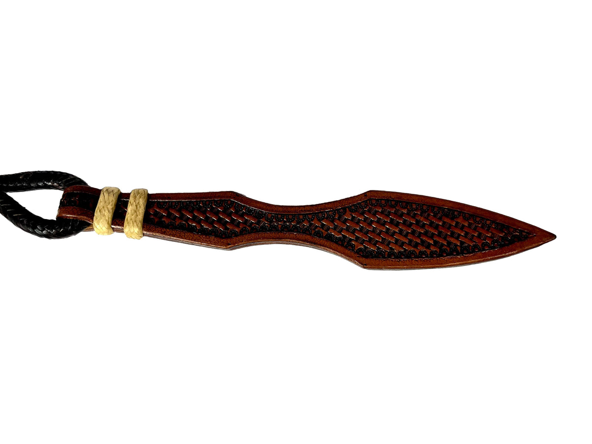 Ezy Ride Rommel Reins Leather with Rawhide Plaited - 3