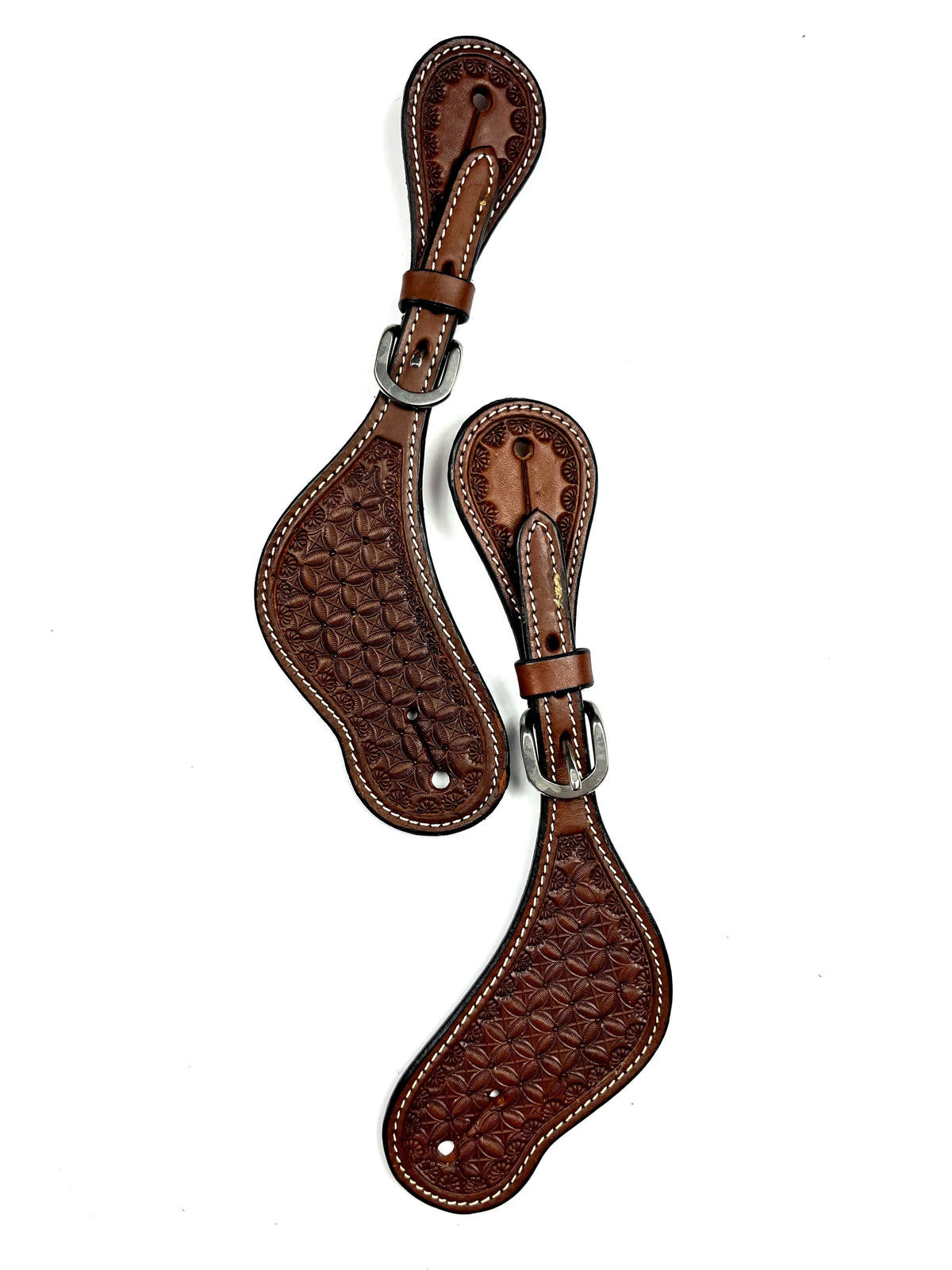 Ezy Ride Spur Strap Shaped with Weave Stamping