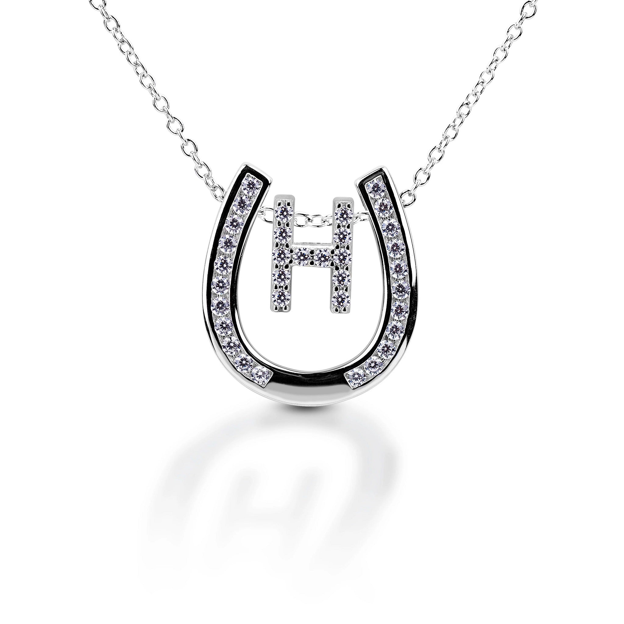 Kelly Herd Personalised Initial Horseshoe Necklace