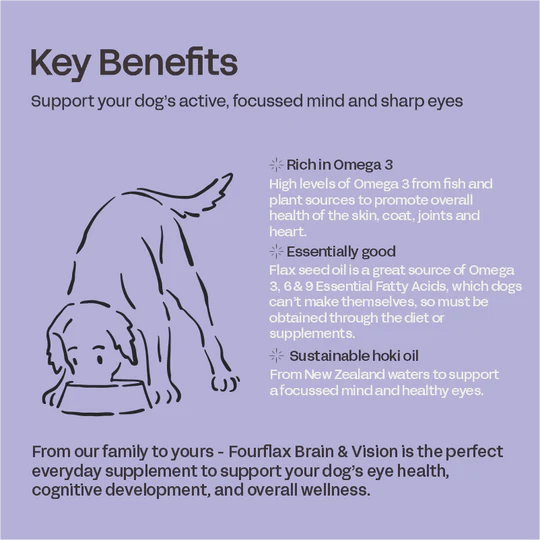Fourflax Canine Brain & Vision (Fish & Flax Oil) - Benefits