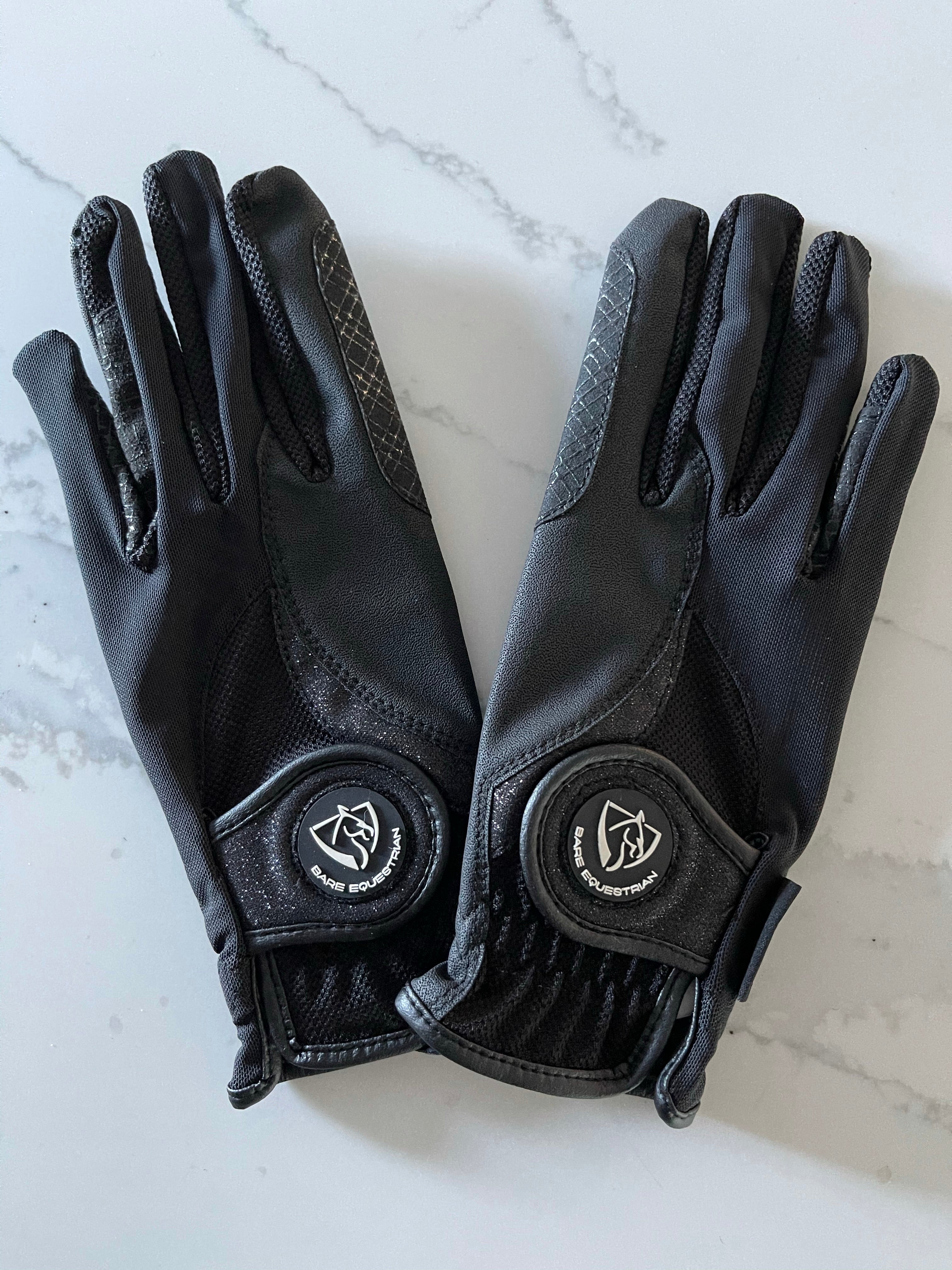 BARE Equestrian Pro Rider Mesh Grip Gloves