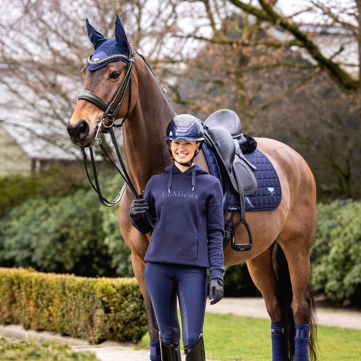 LeMieux Loire Classic Dressage Square Navy lifestyle
