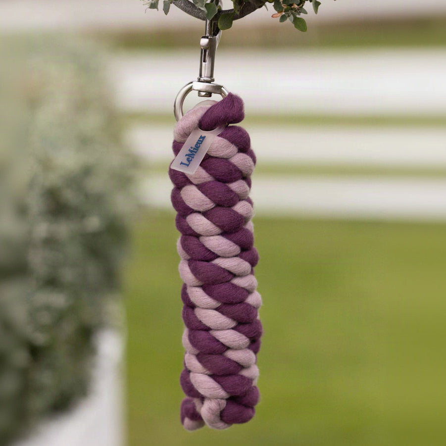 LeMieux Polycotton Leadrope Blackberry/Wild Rose lifestyle
