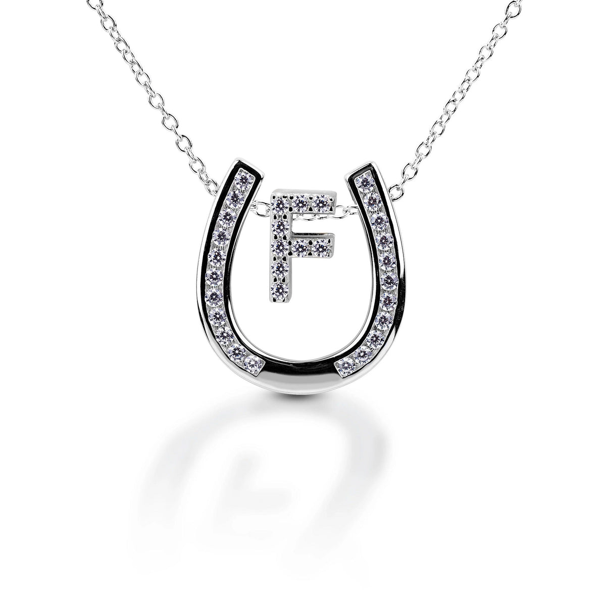 Kelly Herd Personalised Initial Horseshoe Necklace - 14