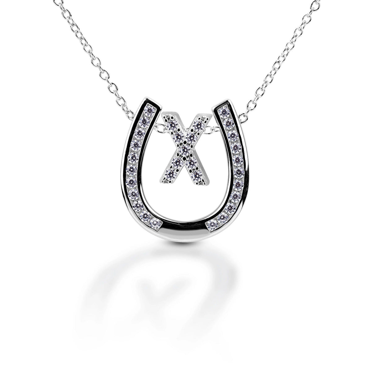 Kelly Herd Personalised Initial Horseshoe Necklace - 24