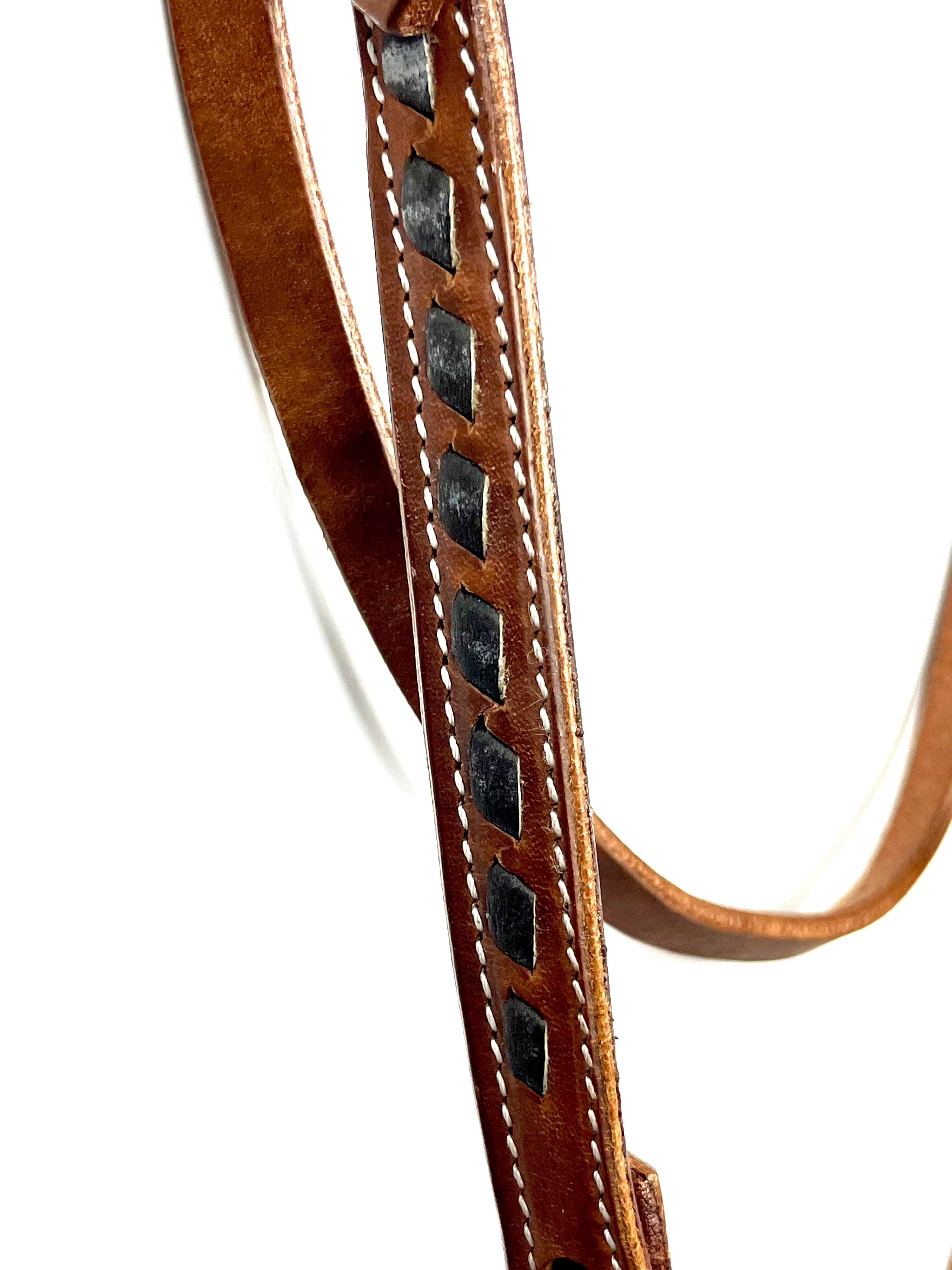 Ezy Ride Bridle Brow with Lacing Natural Harness