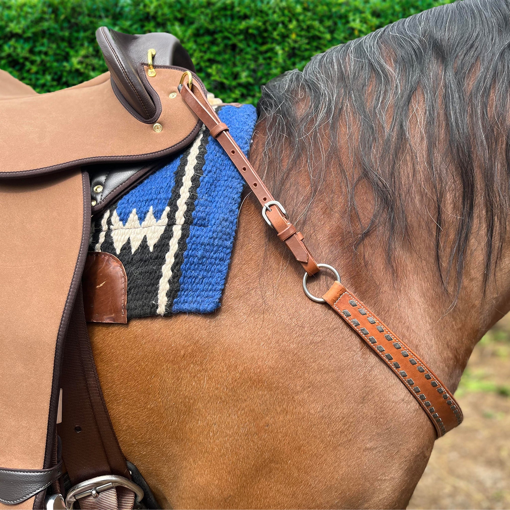 Ezy Ride Breastplate with Lacing Natural Harness