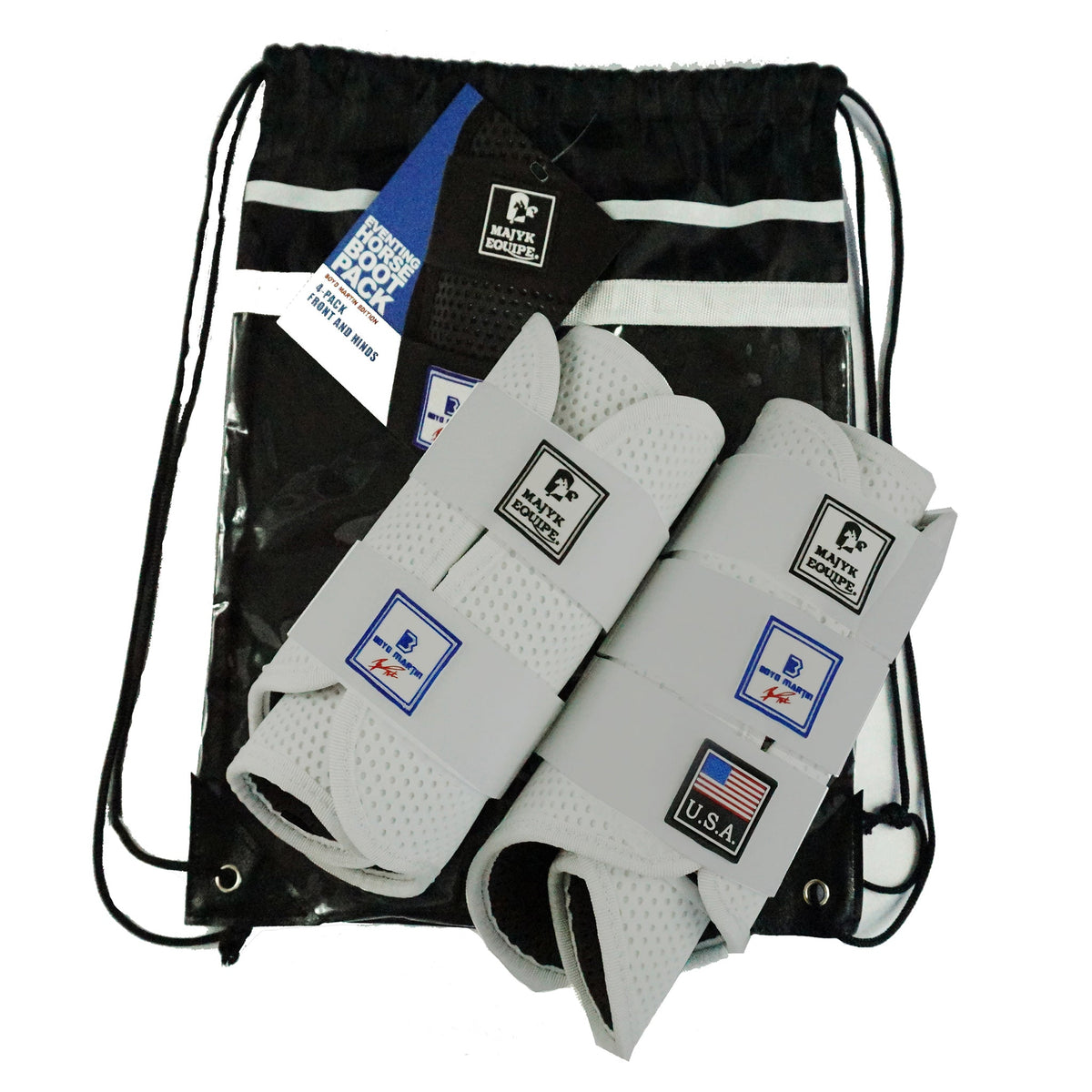 Majyk Equipe Boyd Martin Eventing XC Boots 4 Pack - White
