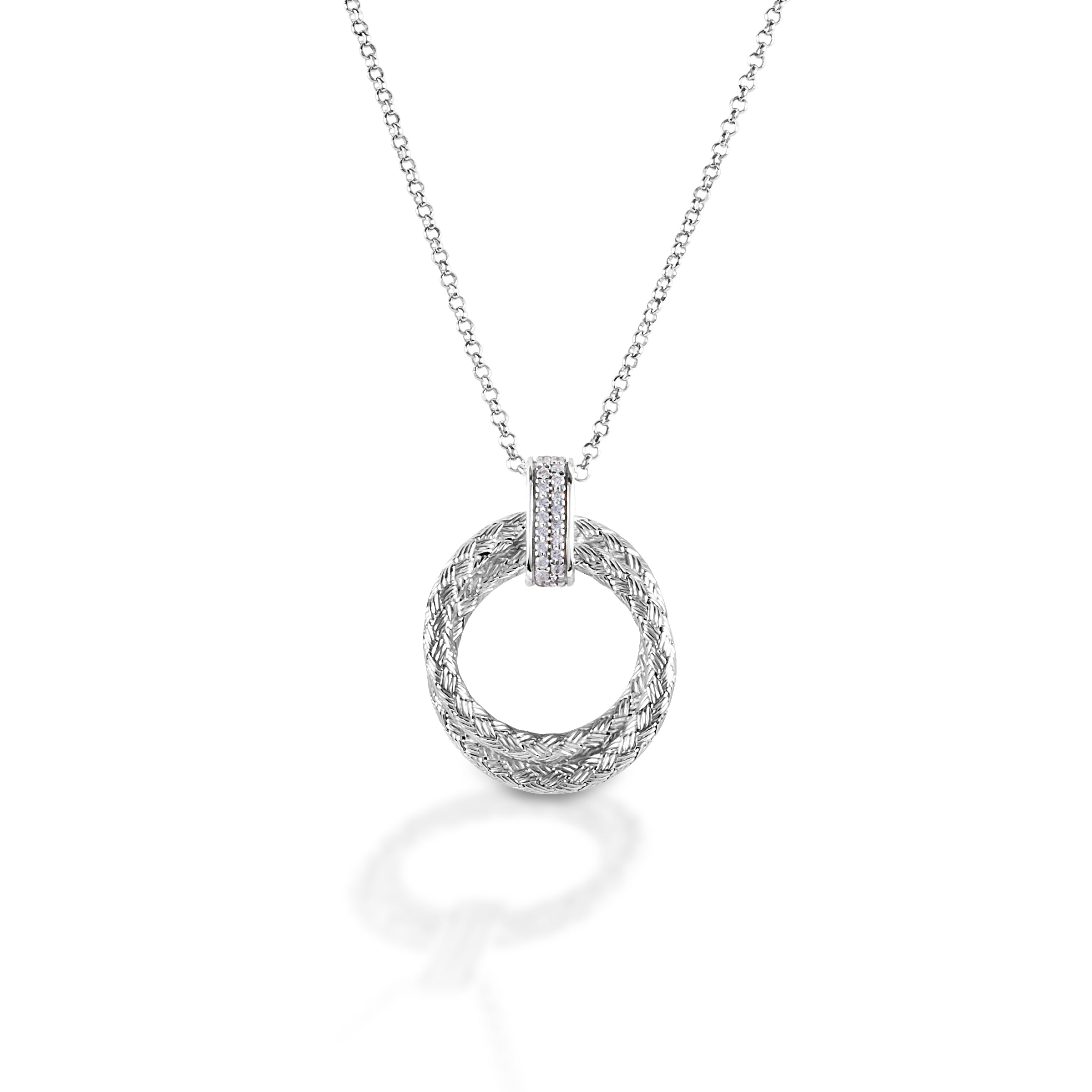 Kelly Herd Clear Rope Pendant