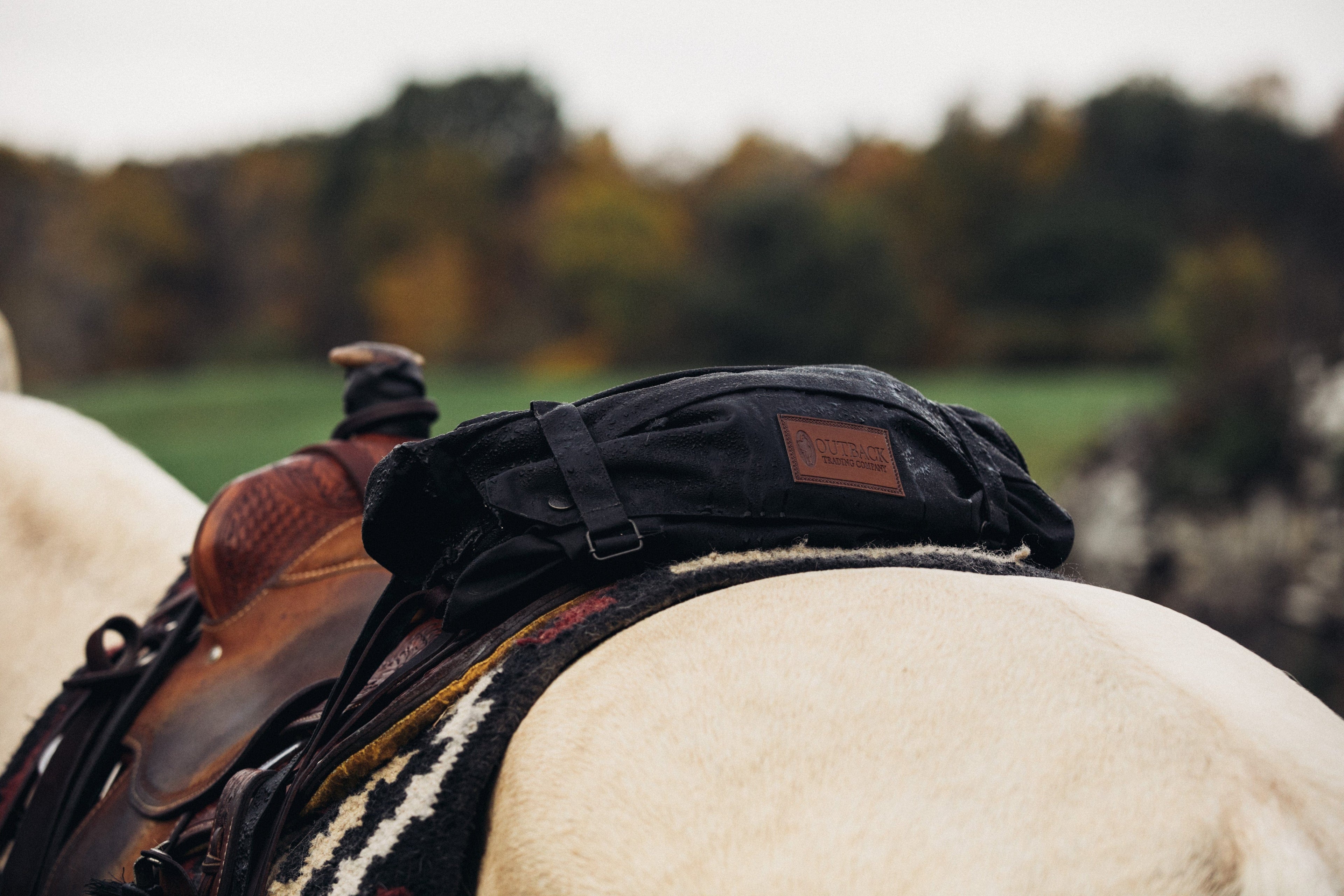 Outback Trading Co Oilskin Cantle Bag