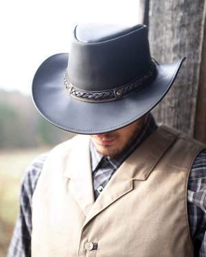 Outback Trading Co Wagga Wagga Leather Hat - 4