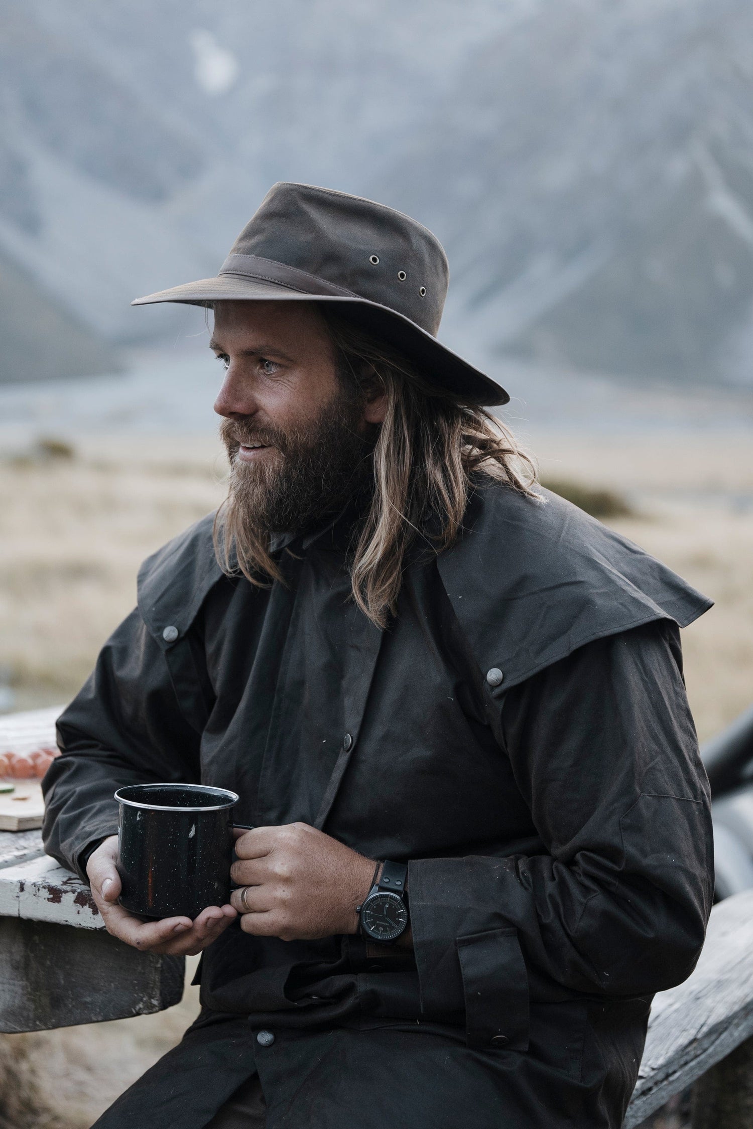 Outback Trading Co Short Oilskin Coat