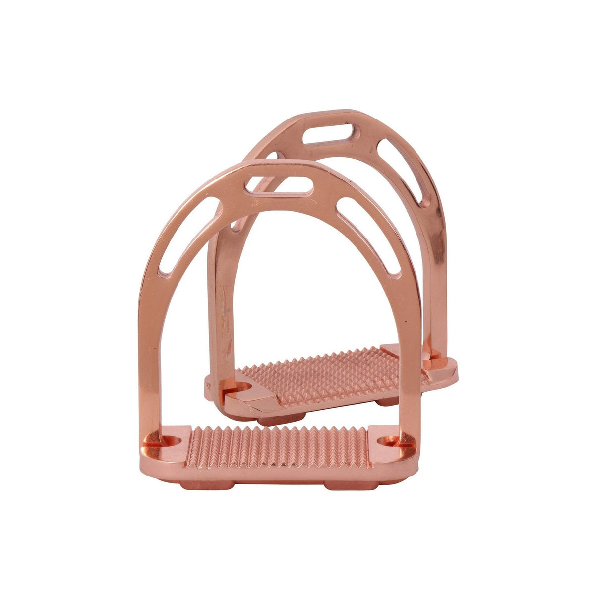 Platinum Lightweight Aluminium Stirrup Irons - Rose Gold