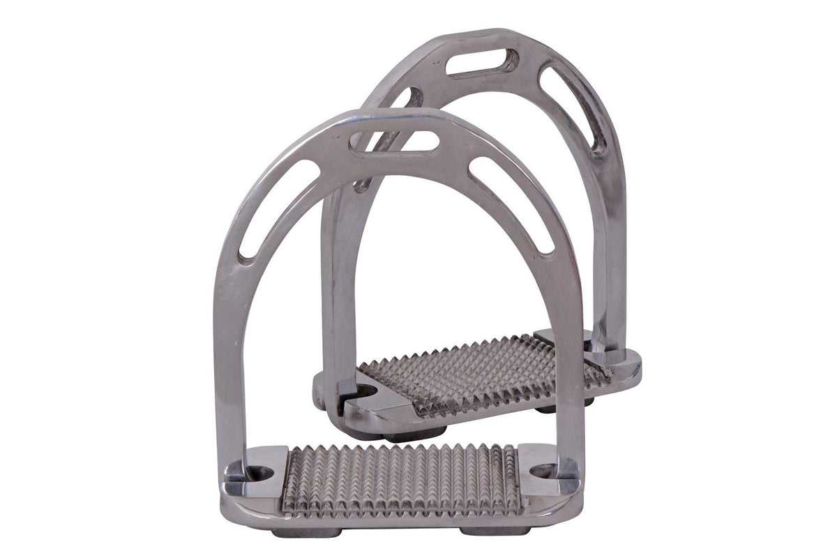Platinum Lightweight Aluminium Stirrup Irons - Silver