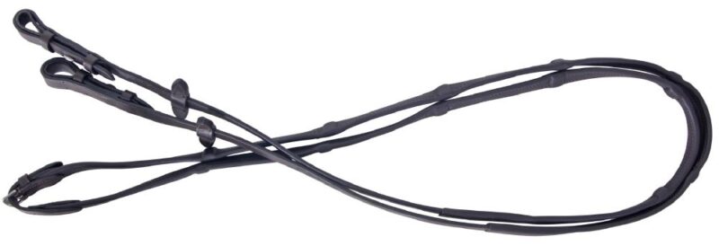 Platinum Softy Padded Leather Reins with Hook Studs - 2