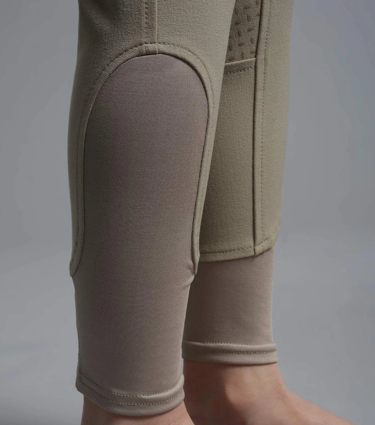 Premier Equine Brava Girls Full Seat Gel Competiton Riding Breeches - Beige - 4