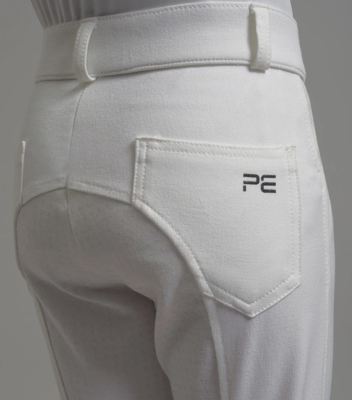 Premier Equine Brava Girls Full Seat Gel Competiton Riding Breeches - White - 5
