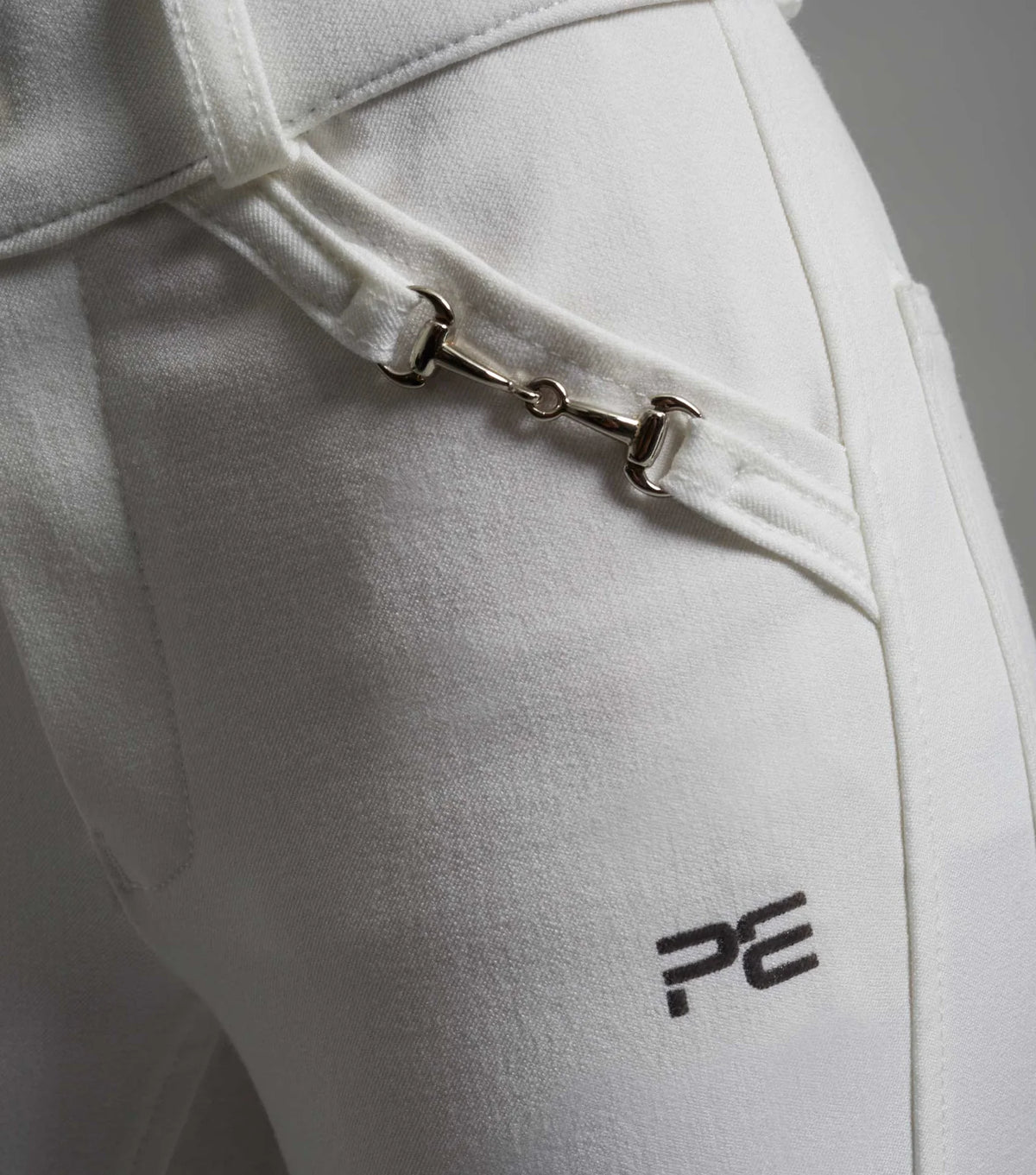 Premier Equine Brava Girls Full Seat Gel Competiton Riding Breeches - White - 6