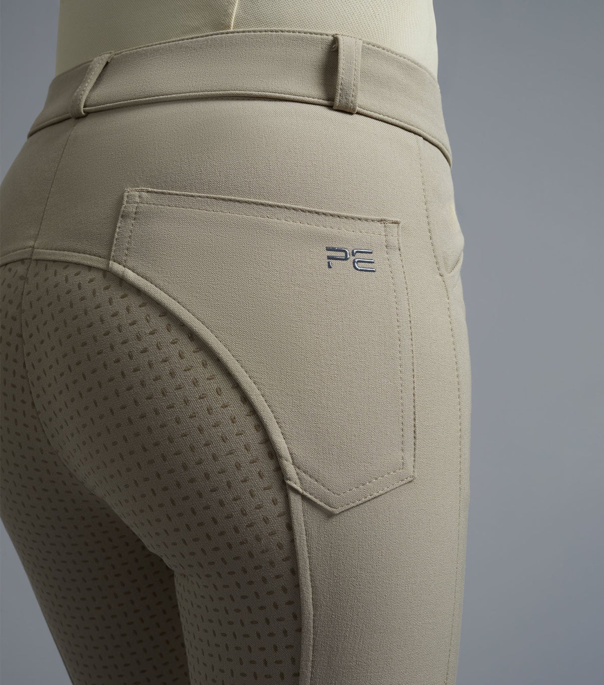 Premier Equine Delta Ladies Full Seat Gel Competition Riding Breeches - Beige - 3