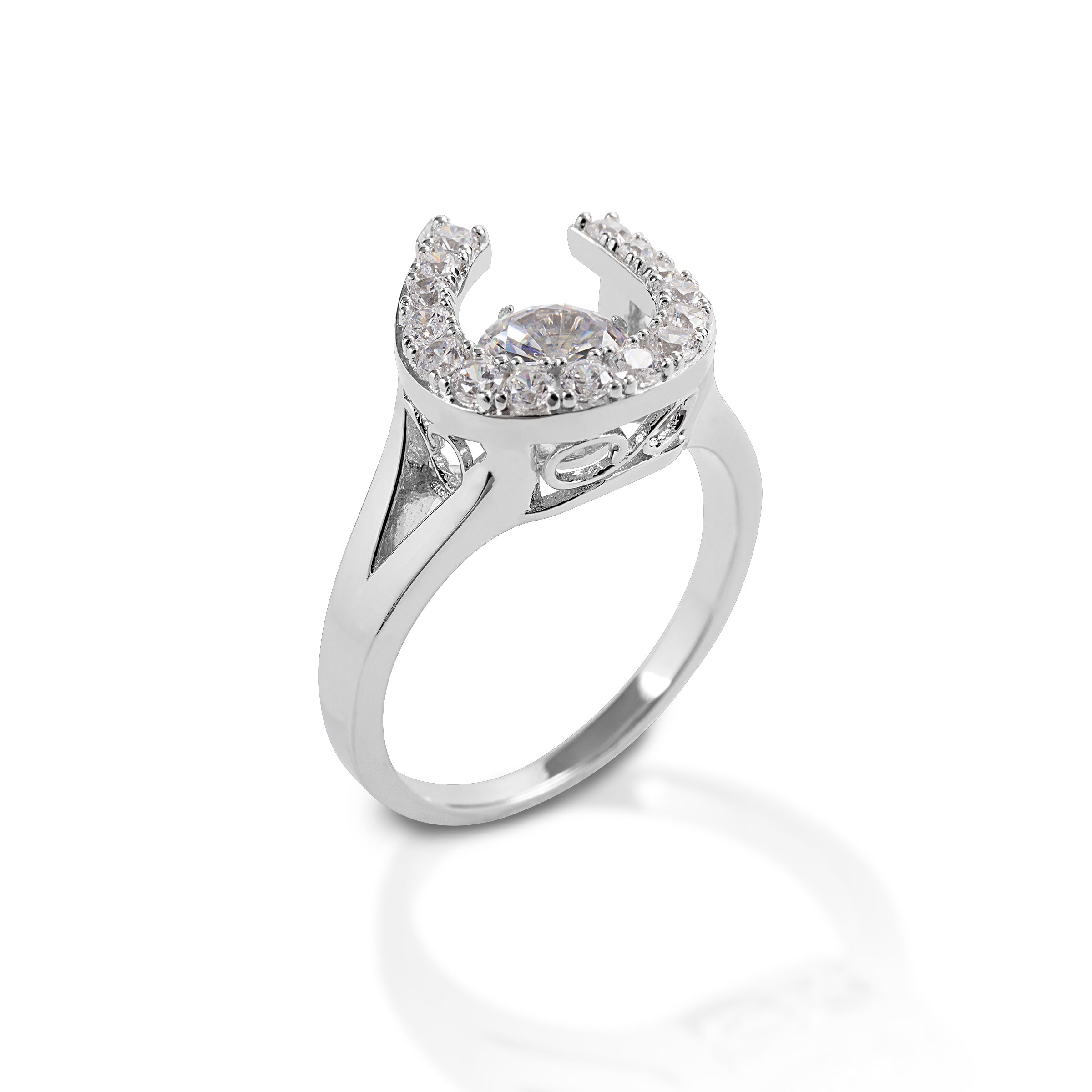 Kelly Herd Dancing Stone Horseshoe Ring