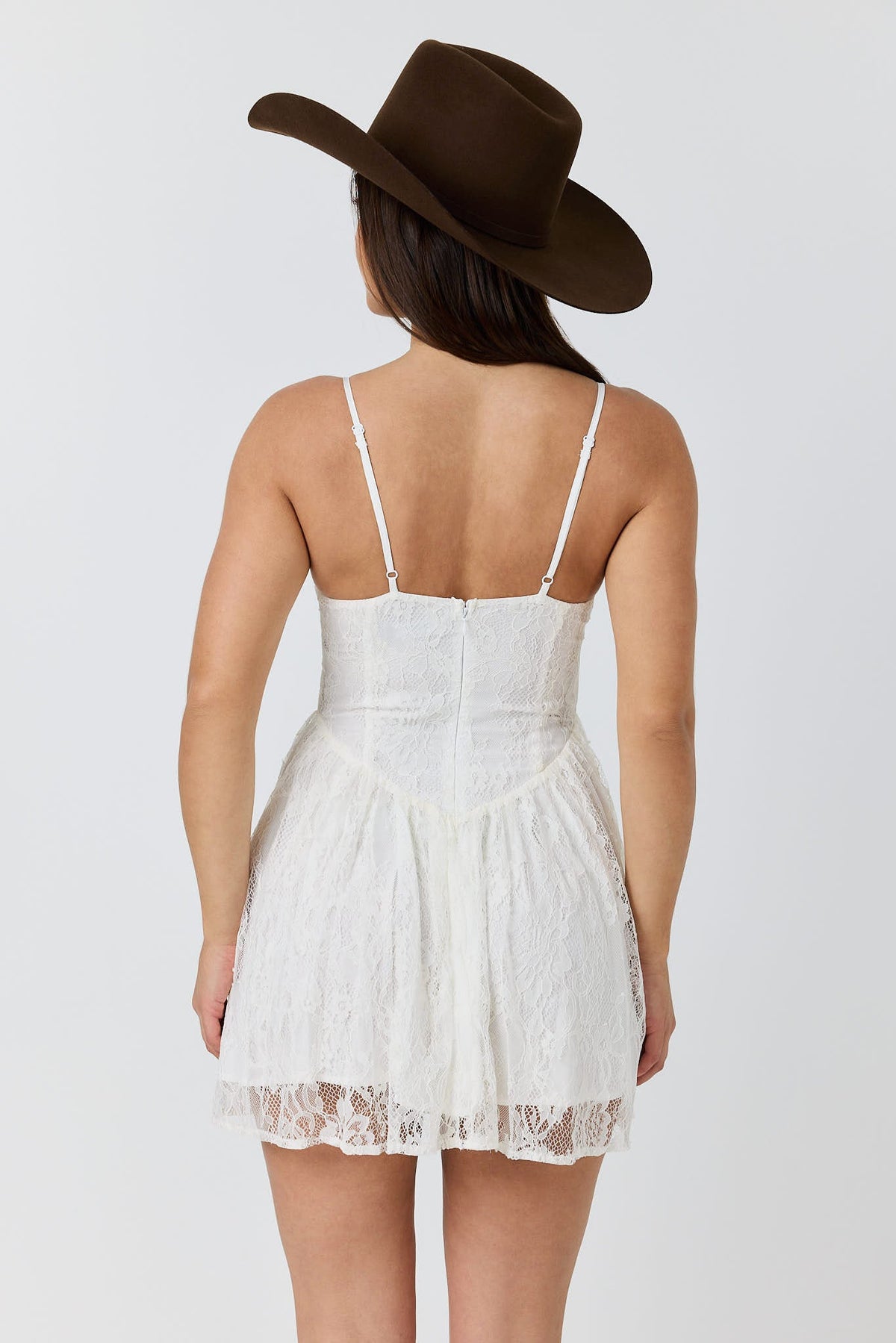 Ringers Western Almost A Cowgirl Womens Shirred Mini Dress - Back
