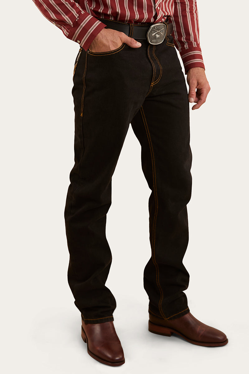 Ringers Western Barrington Mens Mid Rise Slim Fit Jean - Black - 7