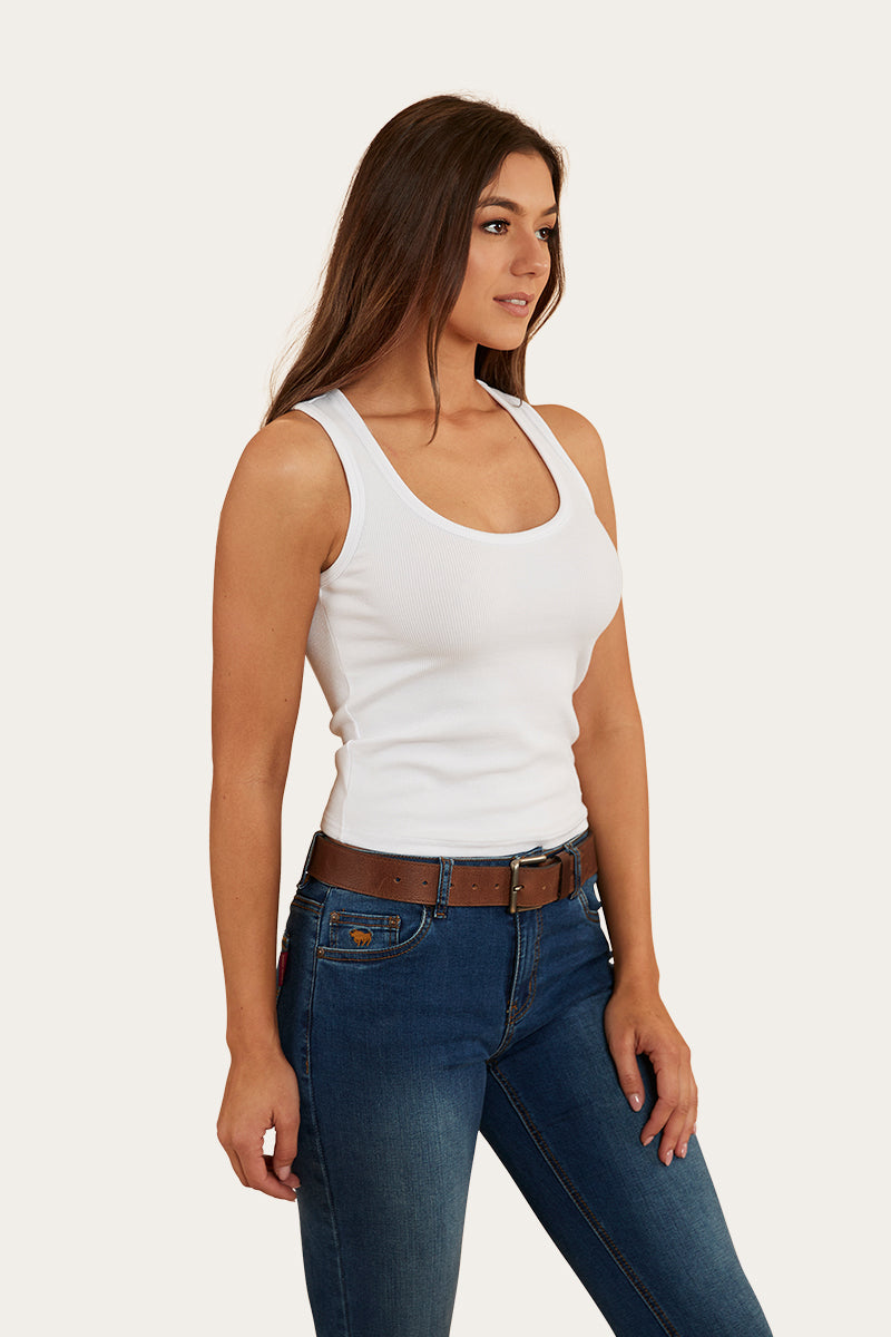 Ringers Western Blossom Womens Fitted Tank - 16