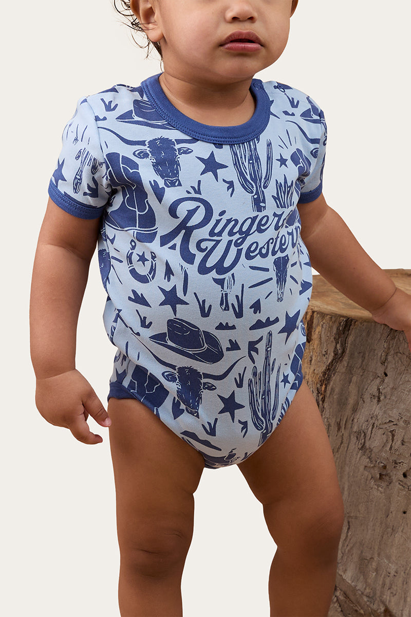 Ringers Western Boot Scootin Babies Short Sleeve Romper - 6