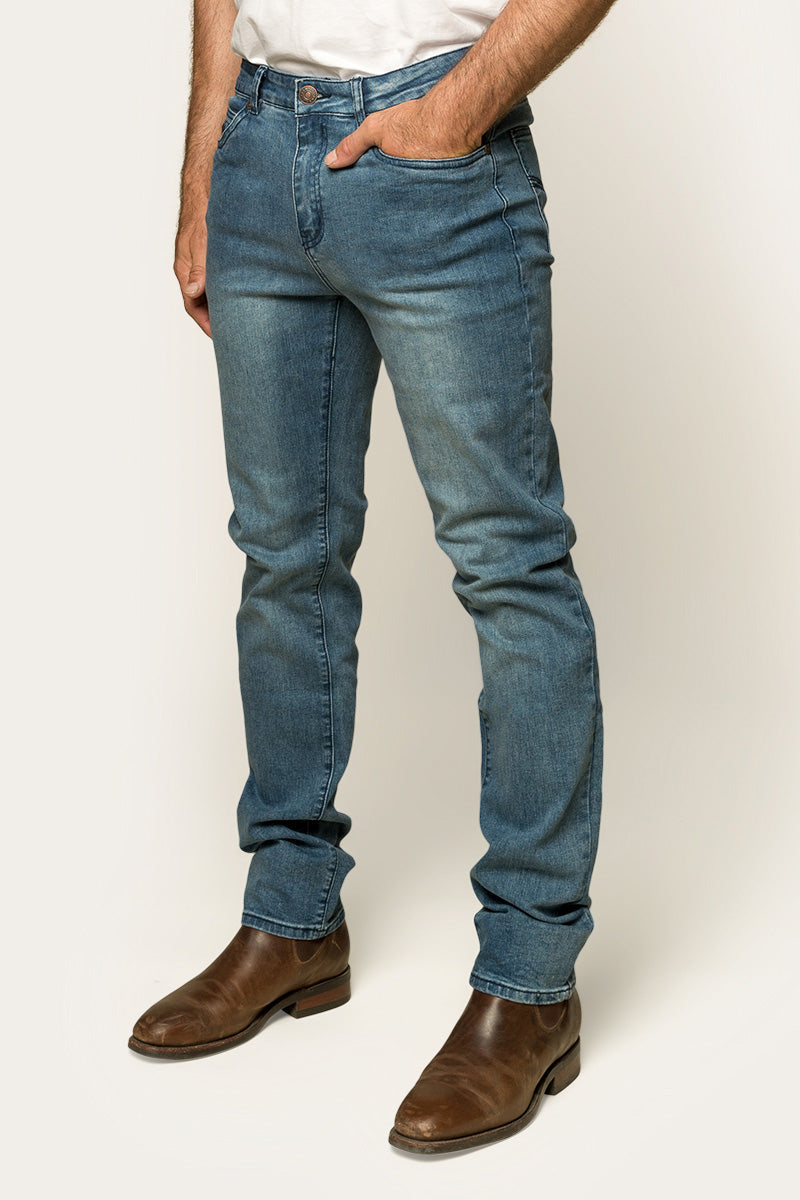 Ringers Western Burke Mens Mid Rise Tapered Slim Leg Jeans - 22