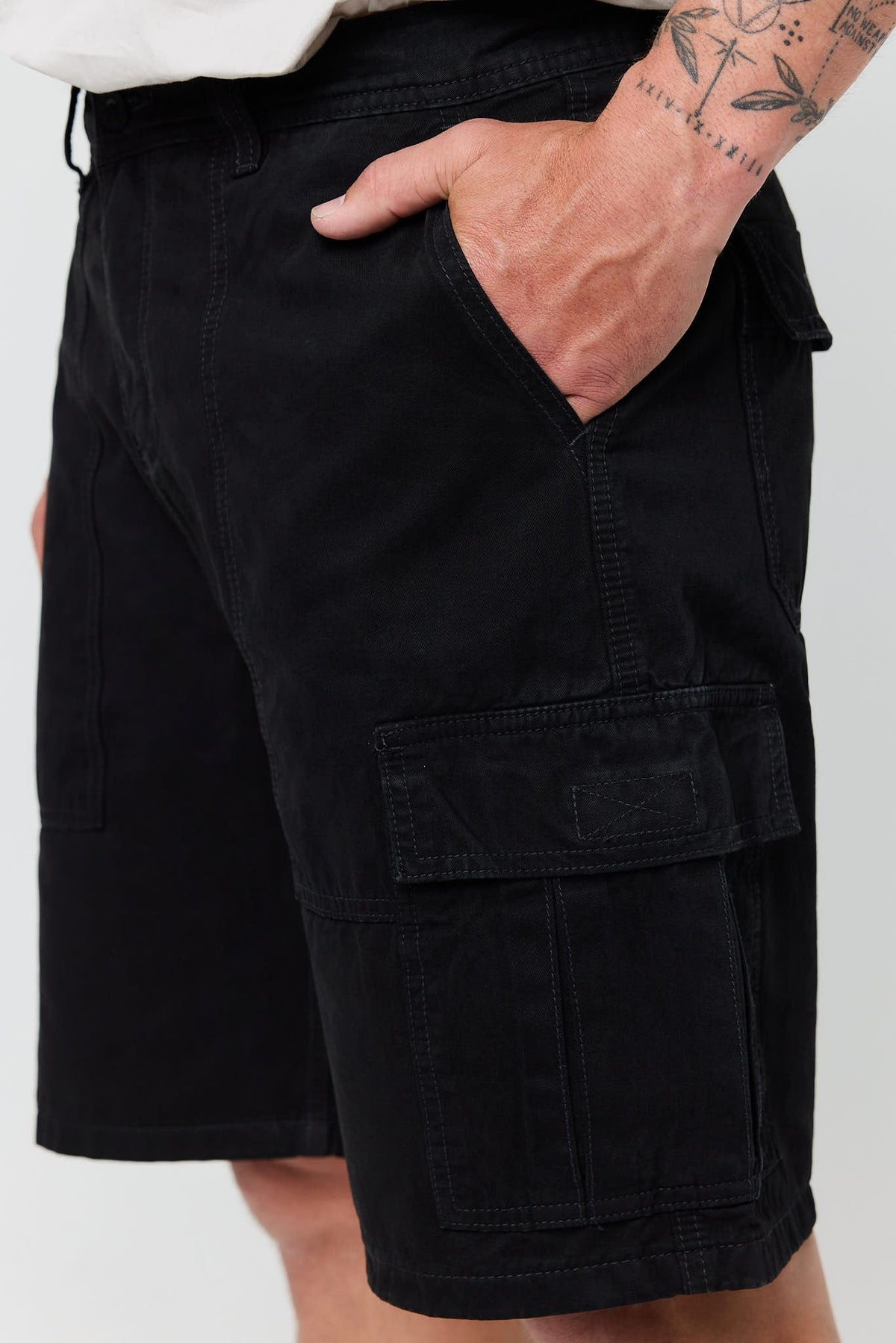 Ringers Western Bushland Cargo Walk Short - Charcoal Side