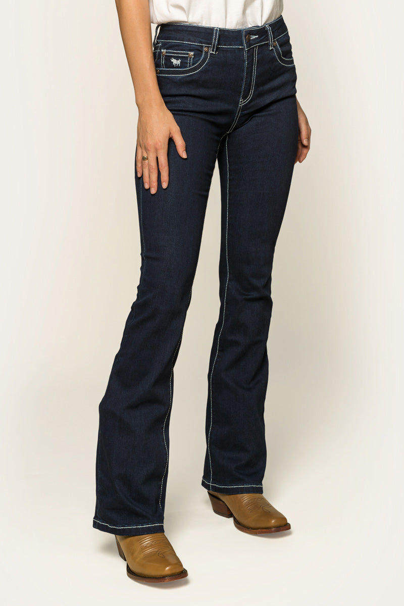 Ringers Western Caroline Womens Mid Rise Bootleg Jean - 18