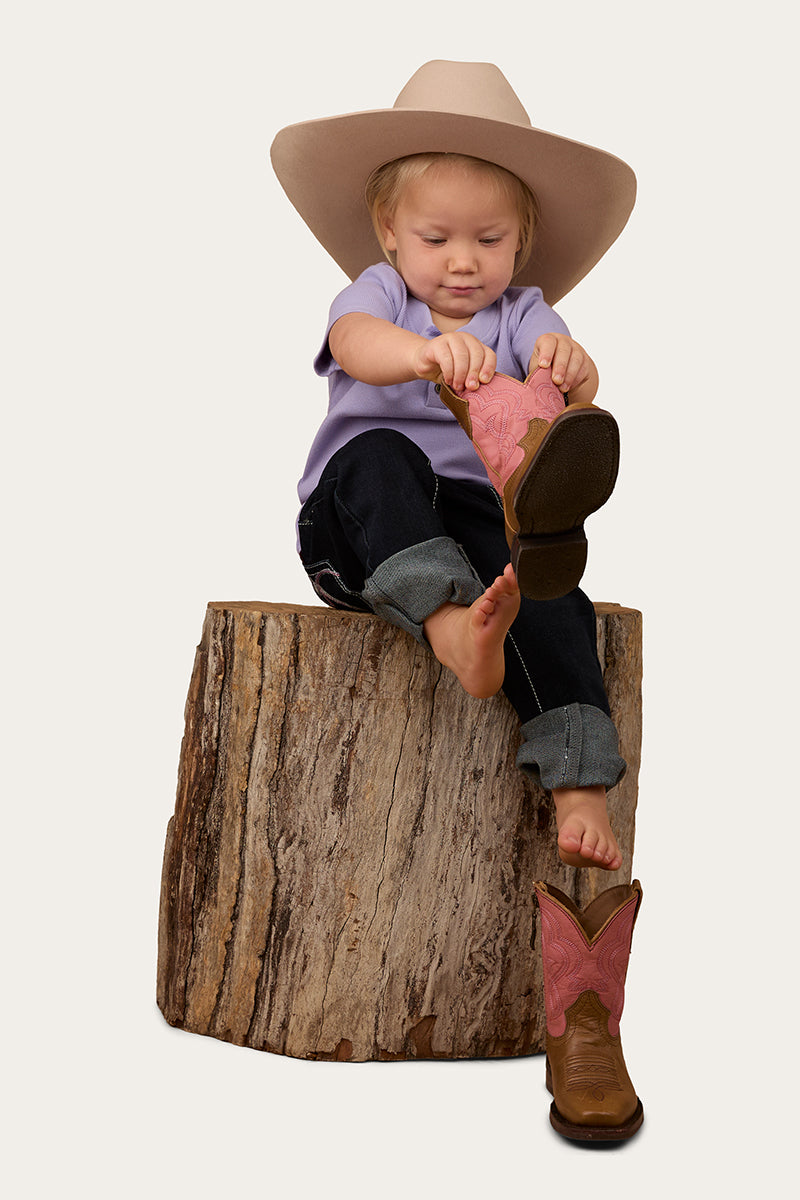 Ringers Western Casey Kids Rib Henley Top - 10