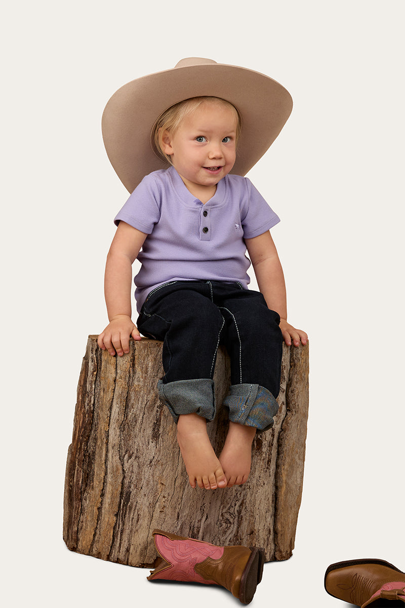 Ringers Western Casey Kids Rib Henley Top - 14