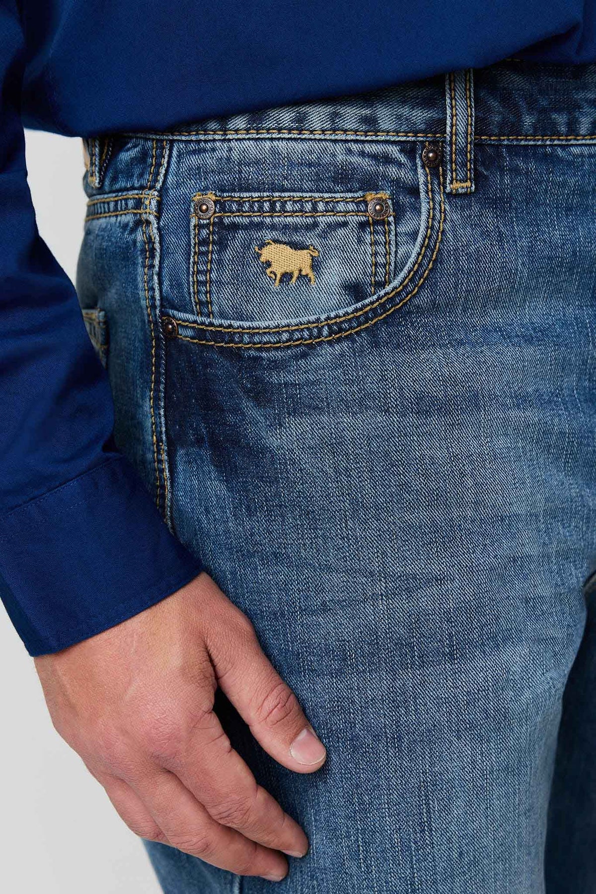 Ringers Western Granger Mens Loose Straight Wide Leg Jean - 4