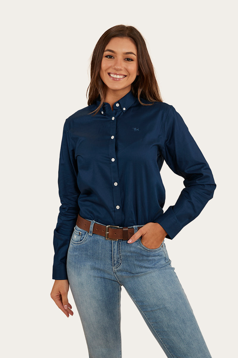 Ringers Western Homestead Womens Dress Shirt - Navy
